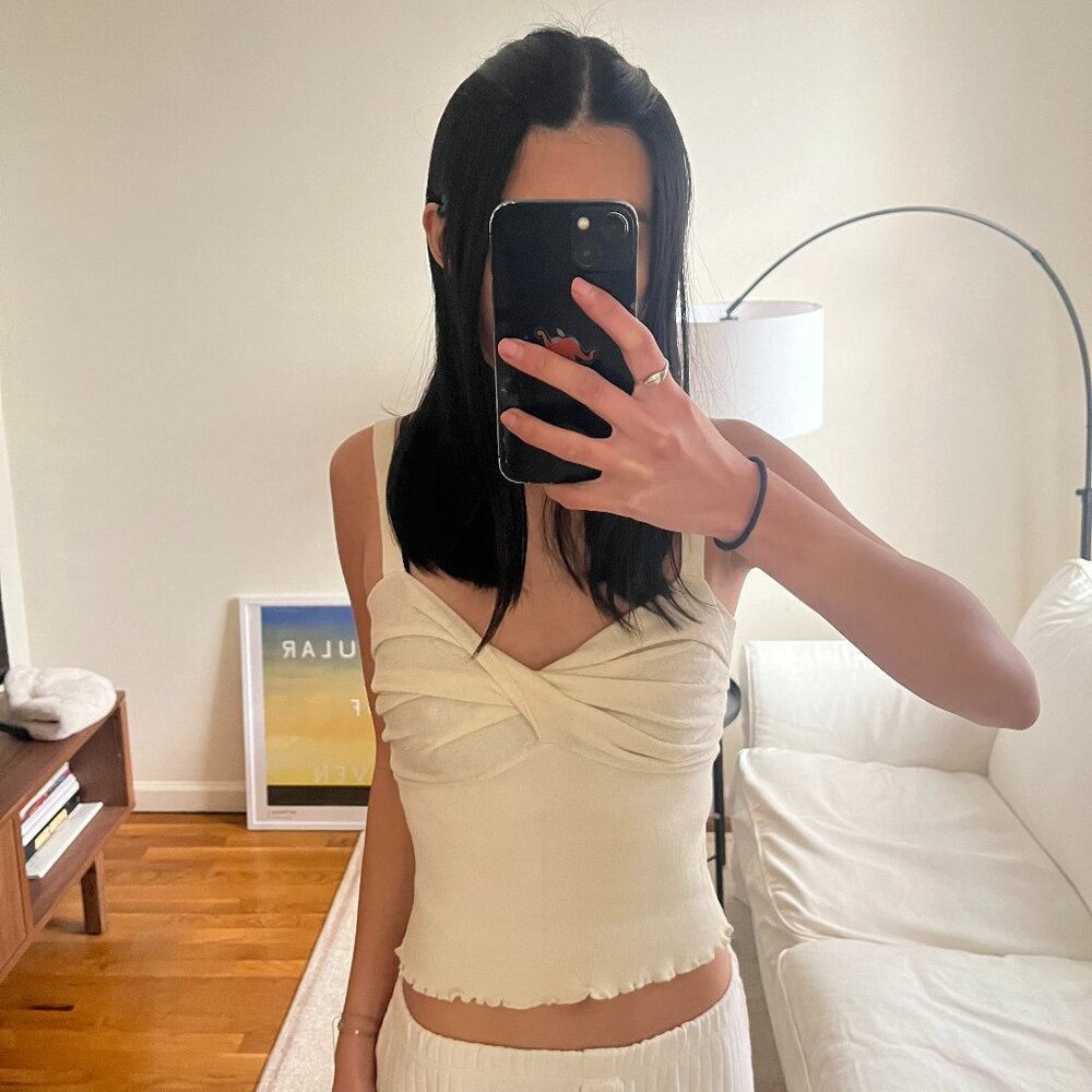 Princess Polly knit beige tank